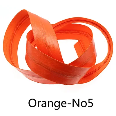 Orange-No5 Meetee, 2 метра, 3#5#, нейлоновая катушка, Водонепроницаемая молния, цветная кодовая обратная молния, с слайдером, сделай сам, для одежды, для улицы, сумки, швейные принадлежности - Цвет: Orange-No5
