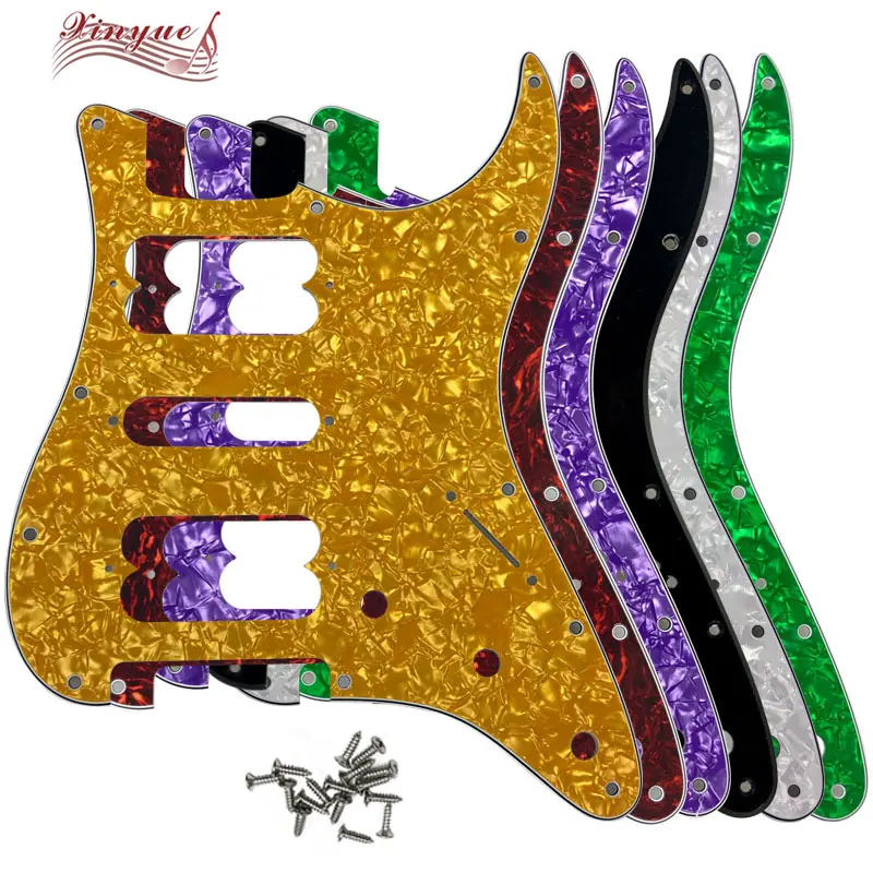 

Pleroo Guitar Parts - For FD US 11 Mounting Screw Hole Standard Start Player HSH Guitar pickguard Double pickup screw hole