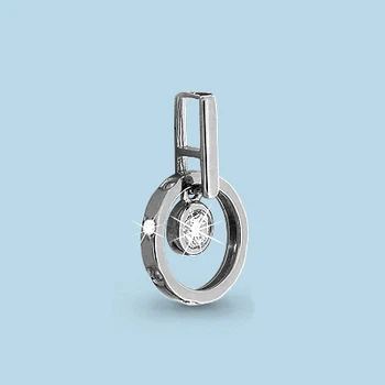 

Suspension classical AQUAMARINE with cubic zirconia, cubic zirconia swarovski, Silver 925