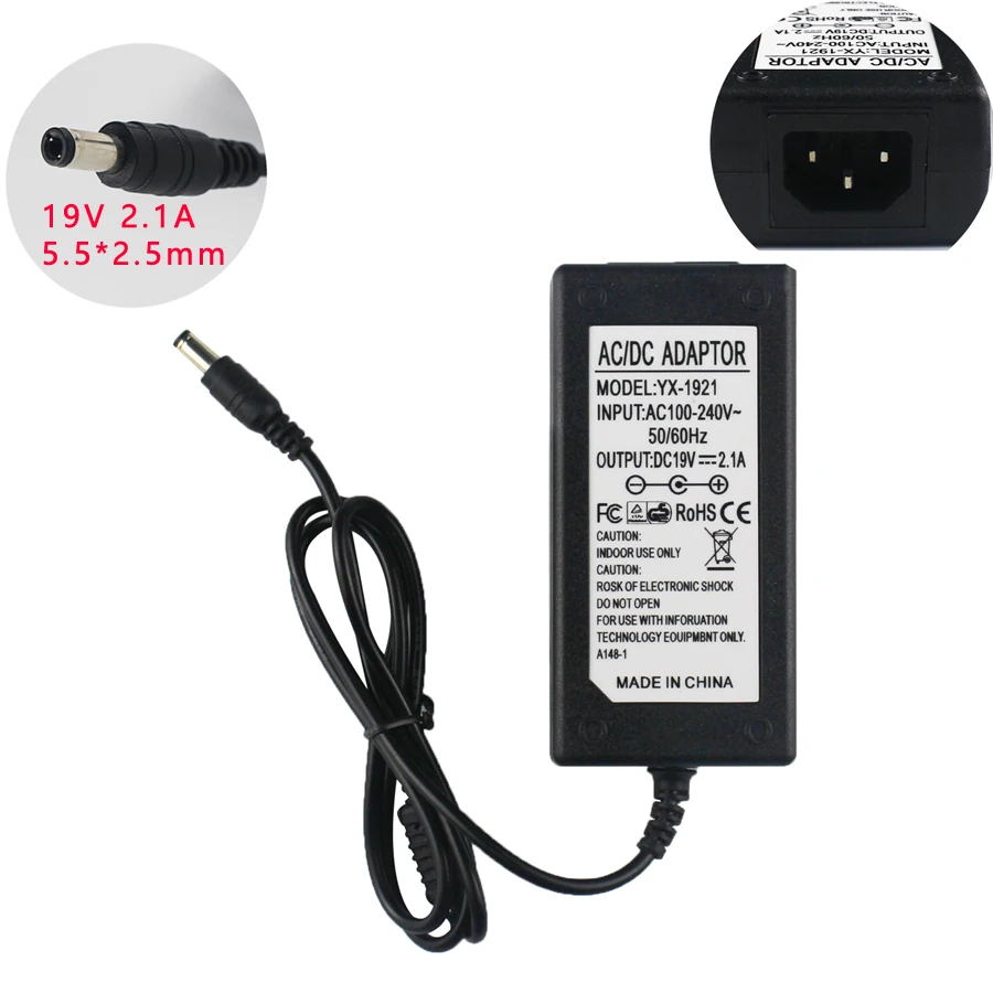 19V 2.1A 5,5*2,5 мм адаптер переменного тока для Harman 6132A-ONYXST AU38AA-00 AU38AA-OO NSA40ED-190200 ESX2567Q Беспроводной Портативный Динамик