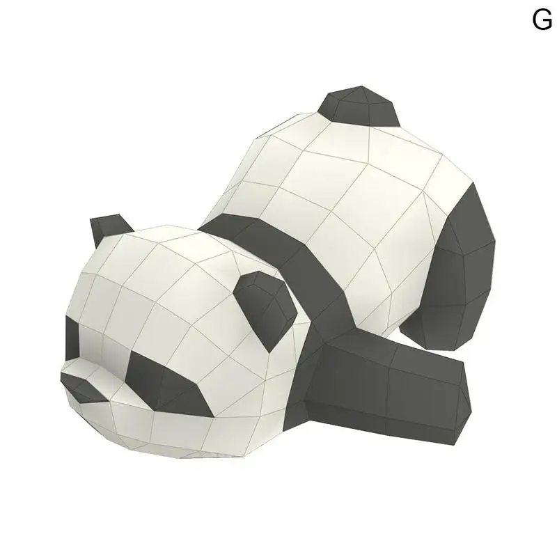 Creative 3D Panda Paper Model DIY Manual Paper Model Hanging Toy For Kids Gifts 3D Panda Animal Papercraft Model Wall Decorative