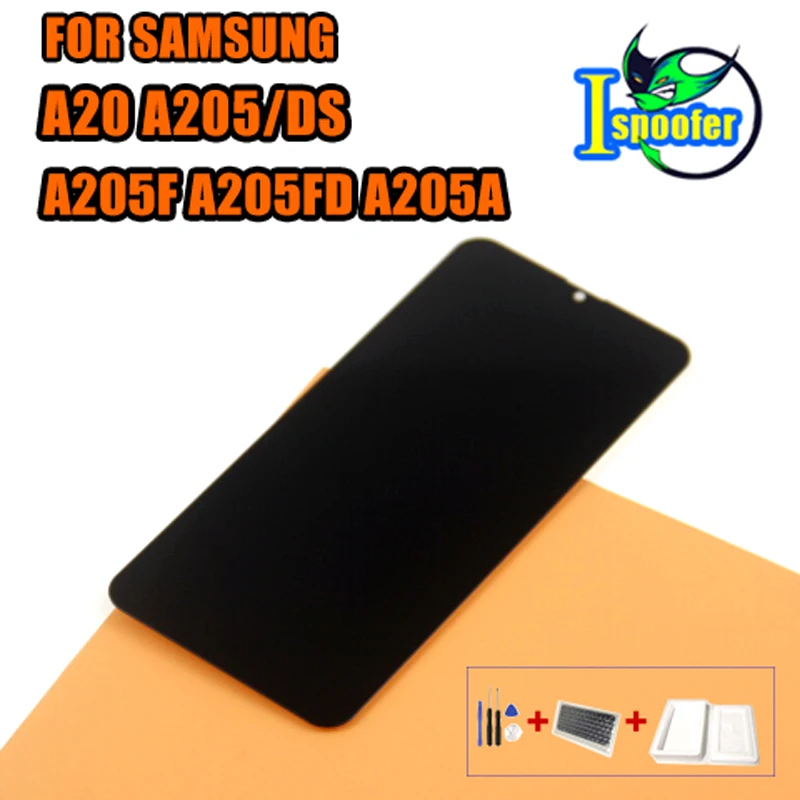 Для Samsung galaxy A20 lcd дигитайзер A205/DS A205F A205FD A205A ЖК дисплей сенсорный экран сборка для