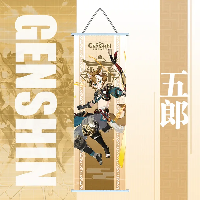 Genshin Impact Anime Cosplay Wall Hanger Kazuha Baal Ayaka Ayato Eula Sara Itto Gorou Shogun Kokomi Fans Collections Props Gorou