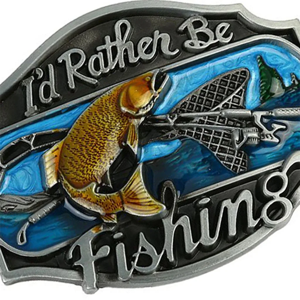Zinc Alloy Western Enamel Fishing Belt Buckle Cowboy For Motorcycle Biker Rider Casual for Men Gift Zinc Alloy Western Enamel Fishing Belt Buckle Cowboy For Motorcycle Biker Rider Casual for Men Gift