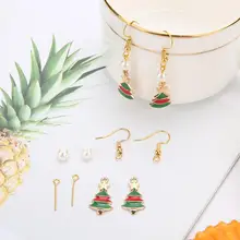 Complete Set Nieuwe Kerst oorbellen hanger DIY Sieraden Pakket Oorstekers Verklaring Dangle Oorbellen Voor Sieraden Maken Levert(China)