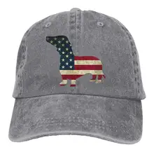 Взрослая Модная хлопковая джинсовая бейсболка такса Флаг США классическая шляпа для папы Регулируемая простая Кепка