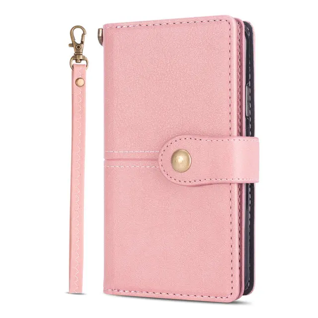 Розовый Многофункциональный кошелек Etui для Coque iPhone 11Pro, чехол для iPhone 11 Pro Max, чехол-книжка для iPhone 11 Pro Max, Роскошный чехол - Цвет: Розовый