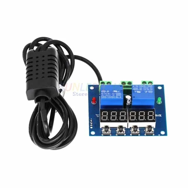 

A6-- XH-M452 Temperature Humidity Control Thermometer Hygrometer Controler Module DC 12V LED Digital Display Dual Output