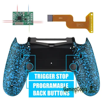 

Textured Blue Dawn 2.0 FlashShot Remap Kit With Back Shell & 2 Back Buttons & 2 Trigger Lock for PS4 Controller JDM 040/050/055
