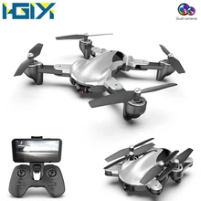 HGIYI M76 Радиоуправляемый Дрон с 4K 1080P HD двойной камерой оптического потока Квадрокоптер WiFi FPV Профессиональный селфи Дрон складной вертолет