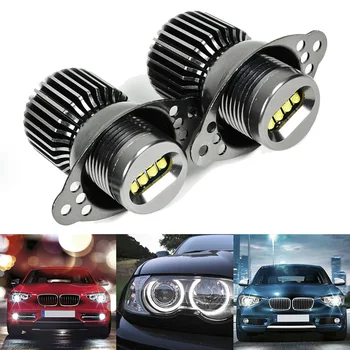 

Set LED Lights Car Auto 1 Pair Angel Eye 6000-6500K 2400LM Lamps Bulbs