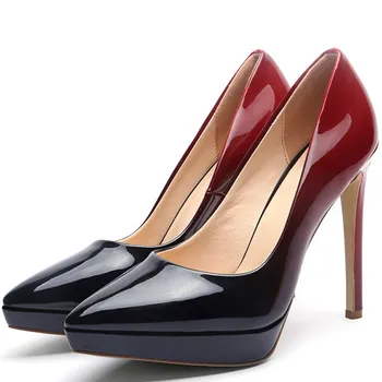 

YECHNE Red Be Teen Bridal Pumps Stiletto Sexy Woman High Heels Shoes Plus Size 33 43 Women Brides Shoes Blue