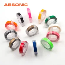Absonic 9 мм Mixcolors Dymo 3D Пластик лента с тиснением для тиснения этикеток ПВХ этикетки Dymo 1610 12965 1880 1540 Motex E101