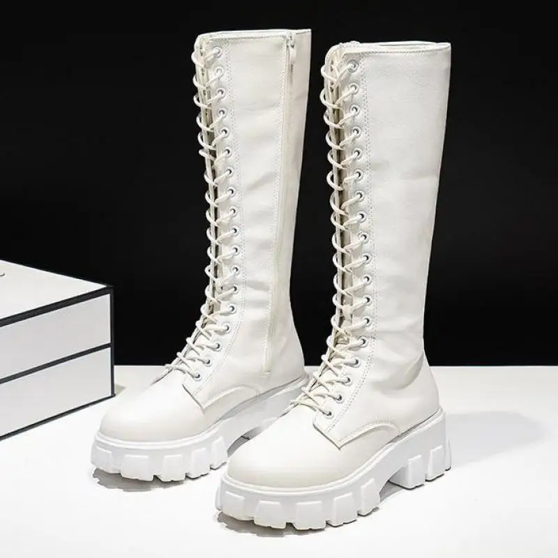 Sexy High Boots Knee high Pu Boots High Heels For Women Fashion Shoes 2020 Spring Autumn Booties Female Plus Size 35 43