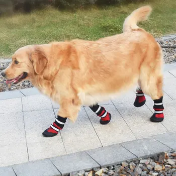 

Original Pet Dog 4pcs Winter Shoes Waterproof Puppy Dogs Boots Non Slip Pet Winter Snow Warm Walking Boots Cute Fancy Dress up