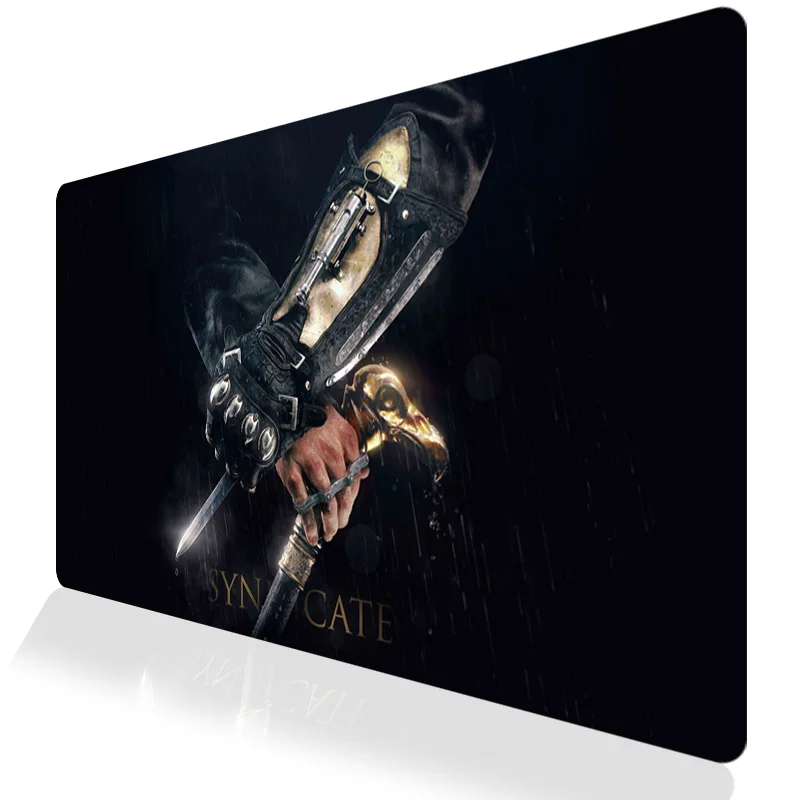 Большой нескользящий коврик для мыши Assassins Creed 700*400 мм натуральный каучук