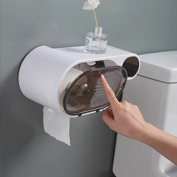 

Plastic Tissue Box Paper Holder for Toilet Tissue Paper Container Wall Hanging Bathroom Organizer Napkin Holder Tissue Holder