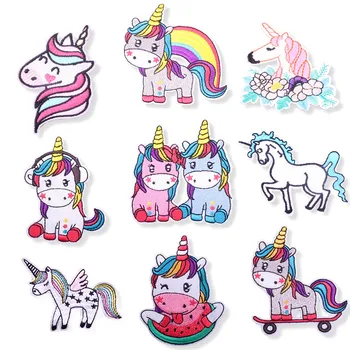 

Unicorn adhesive stickers embroidered cloth shoes and bags coat decorative patch Iron On Patches DIY repair patch