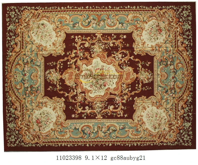 11023398 Французский aubusson ковер домашний декор в этническом стиле натуральная овца Античный стиль нео классический античный для гостиной - Color: 11023398
