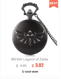 IBEINA New Arrival Luxury Golden Case White Dial Number Quartz Pocket Watch Pendant Chain Mens Women Gifts