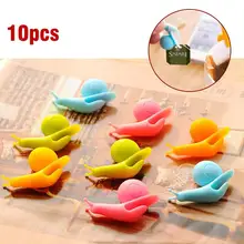 10 шт. милые в форме улитки заварки держатель силиконовые чайные пакетики зажимы Висячие держатели случайные цвета кружка маркеры