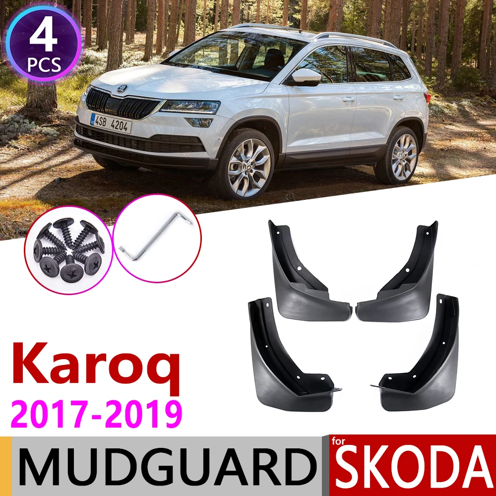 4 шт передние задние брызговики автомобильные для Skoda Karoq крыло брызговики щитки брызговиков аксессуары для брызговиков