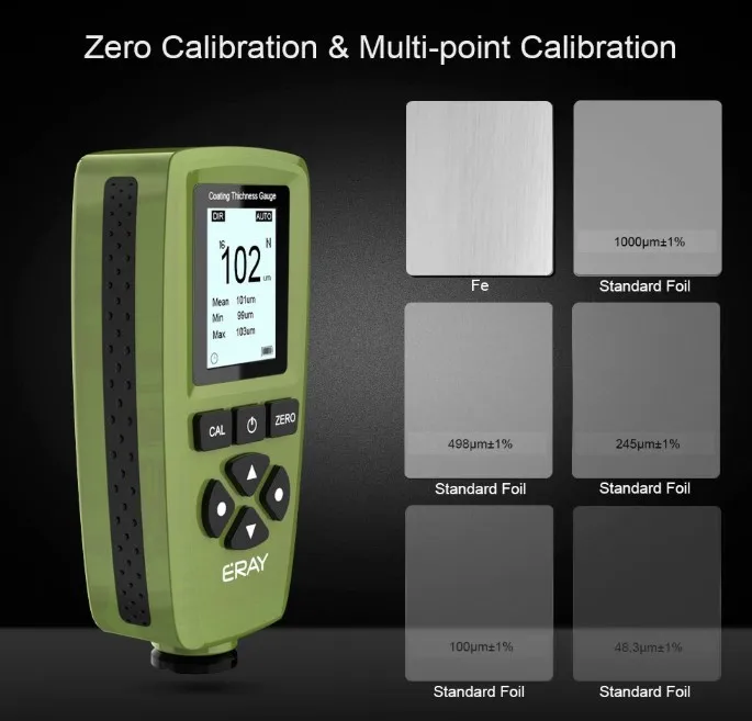 

ERAY Coating Thickness Gauge Digital Paint Meter/Best for Automotive Paint Thickness Measurement Green