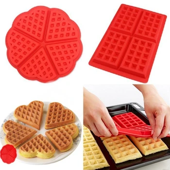 

Waffle Maker Oven Waffles Mold Tray Silicone Mould Pan Cookies Cake Mold Bakeware DIY Craft Donuts Maker Kitchen Accesssories