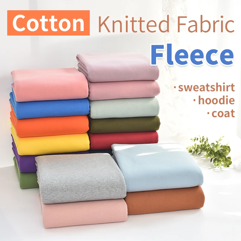 Hoodie Sweatshirt Fabric Heavy Weight Knitted Cotton Fleece Fabric For