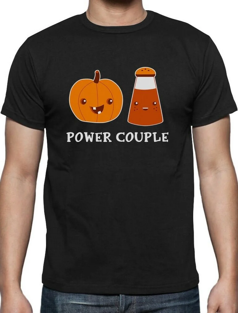 Забавная футболка на Хэллоуин с изображением тыквы специй пара Подарок Идея