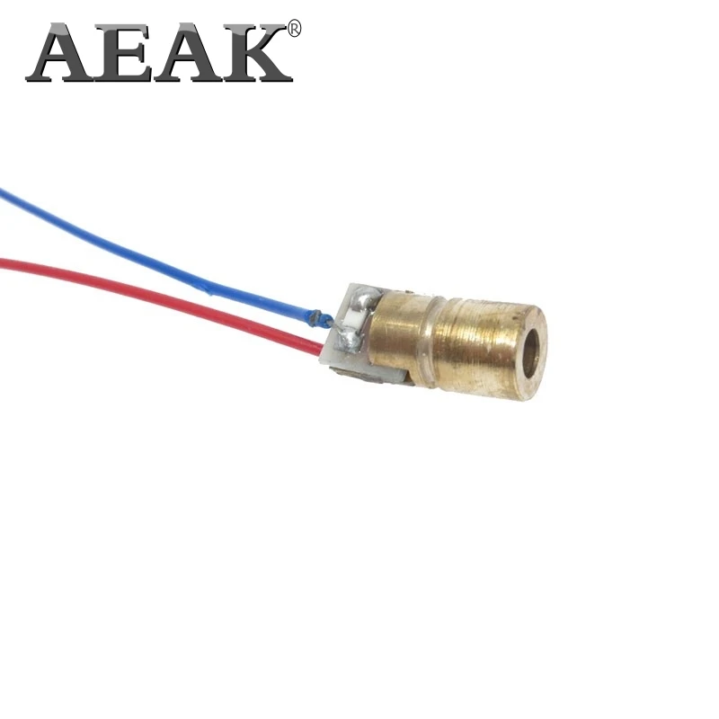 AEAK 10 шт. 5 в 650 нм мВт Регулируемый лазерный точечный диодный модуль красный прицел