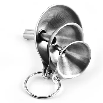 

3pcs/set Stainless Steel Funnel Mini Oil Wine Integrated Funnel Liquid Dispenser Dropshipping