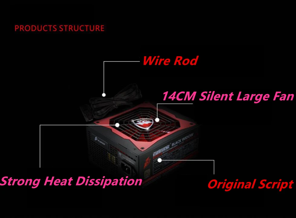 PSU для 1Stplayer Black Widow Intel ATX 12V полный плоский провод двойной 8P видеокарта 500 Вт блок питания PS-500AX Бронзовый модуль