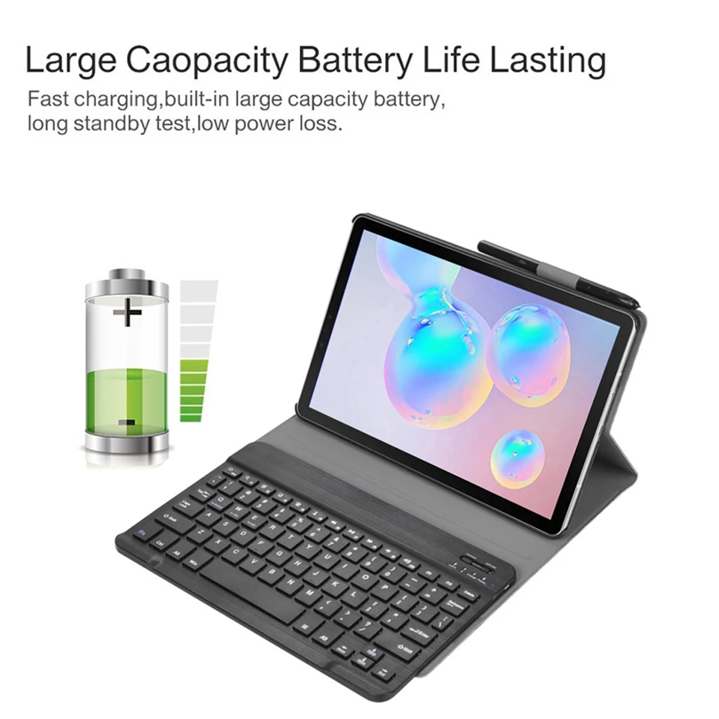 Планшетная клавиатура для Samsung Galaxy Tab S6 10 5 дюймов 2019 SM-T860 SM-T865 Tablet крышка съемная