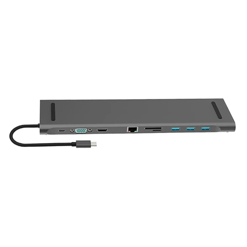 Горячее предложение-11 в 1 концентратор 4K usb type-C к USB 3,0 TF HDMI VGA RJ45 Мини DP док-станция для ноутбука для Macbook для huawei
