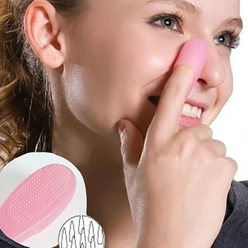 

1PC Finger Size Blackhead Acne Cutin Remover Makeup Facial Skin Nose Pore Cleaner Massage Cleanser Brush Silicone