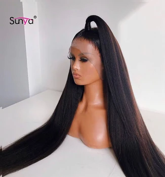 

Sunya Lace Front 100% Human Hair Wigs For Women Straight Full Lace Wig Transparent Lace Front Wig 360 Frontal Wig 150% Density
