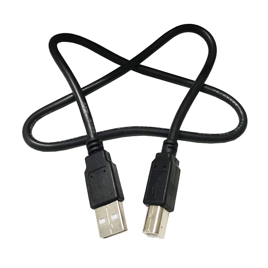 50 см USB 2 0 сканер принтер кабель типа A папа-Тип B Мужской удлинитель фольга и