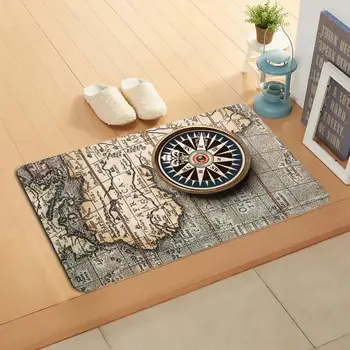 

Custom Map Doormat Home Decor Door mat Floor Mat Bath Mats foot pad#20-05-19-64