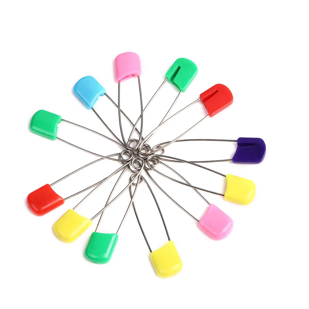 Multi-color Pins 50Pcs Plastic Head Pins Nappy Pins Locking Cloth Pins Baby  Diaper Locking Pin