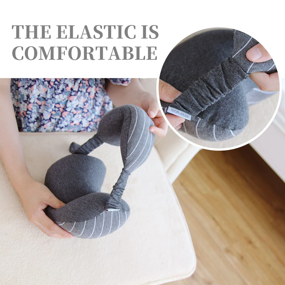 Useful Portable Travel Compact Pillow Eye Goggles 2-in-1 Soft Glasses Neck Support Pillow For Aircraft Office Nap Travel Supplie