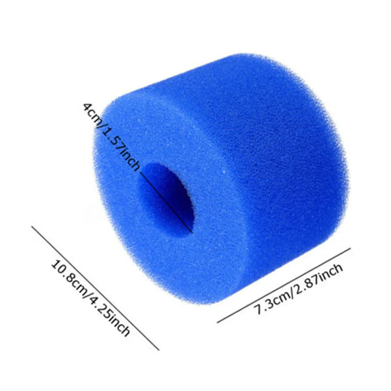 Swimming Pool Filter Foam Reusable Sponge Cartridge Suitable Bubble Jetted Pure SPA For Intex S1 Type Filter Pool Accessories