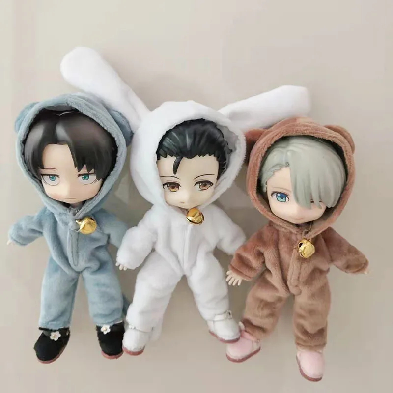 OB11 Одежда для кукол костюмы с рисунками животных для OB11 GSC глины Meijie pig 1/12 BJD куклы аксессуары 4 цвета Медведь Форма Кукла Одежда
