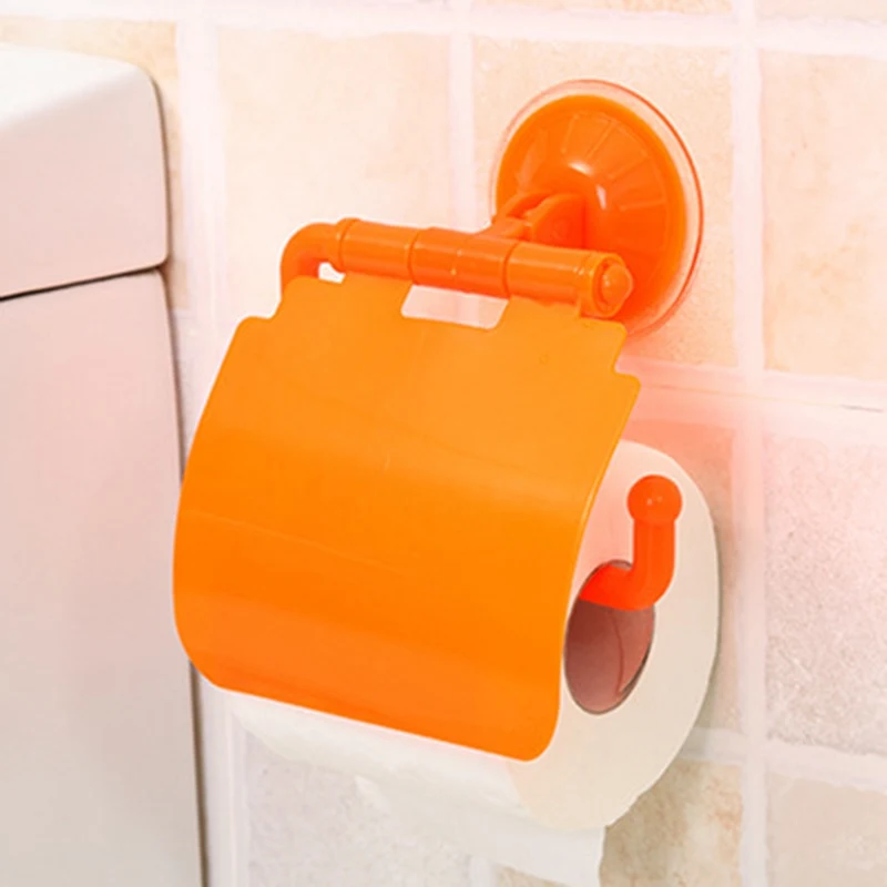 

Wall Mounted Plastic Suction Cup Bathroom Toilet Paper Roll Holder Bathroom Accessories Toilet Paper Holder