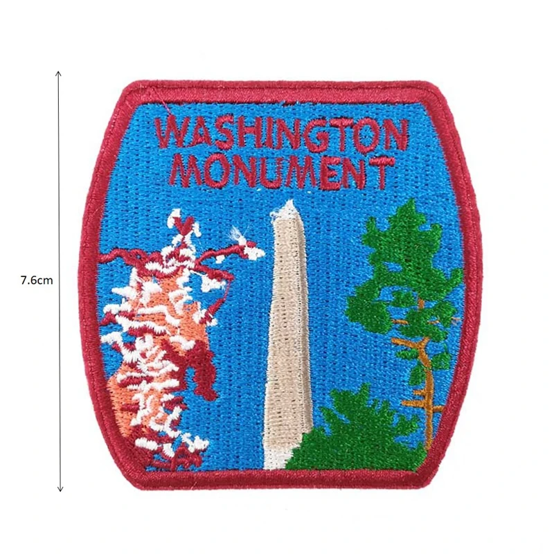 Заказные вышитые нашивки персонализированный логотип монумент США Рекламные