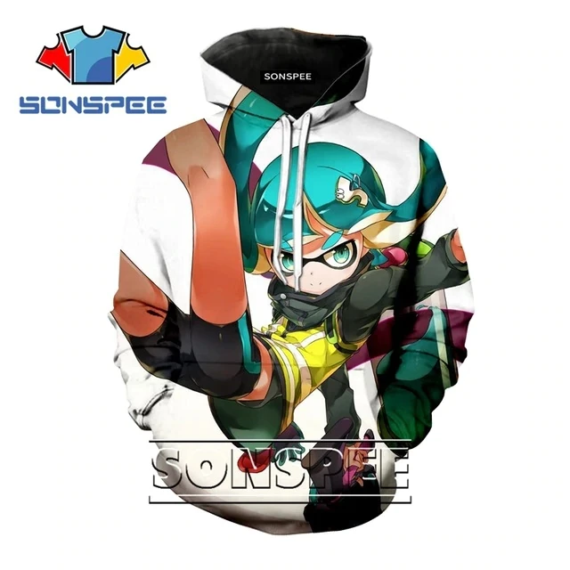 1 SONSPEE, 3D принт, женская, мужская, геймер, диджей, толстовка, панк стиль, крутая спортивная одежда, мультфильм, галстук, Splatoon, косплей, кофты, длинный рукав, Harajuku - Цвет: 1