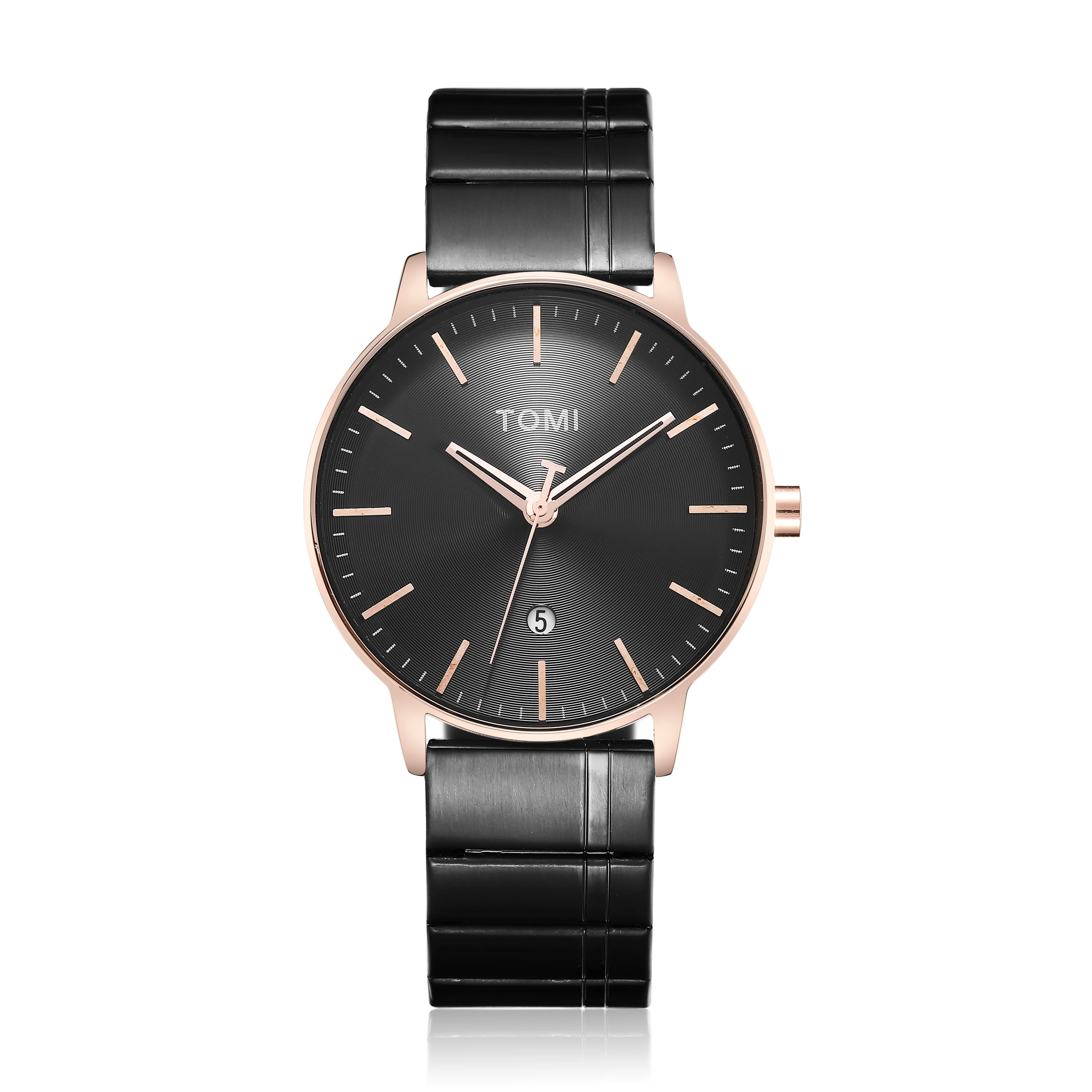 TOMI 2023 Brand Men Watch Fashion Simple Quartz Wristwatch Date Display Replacement Steel Leather Strap Relogio Masculino New