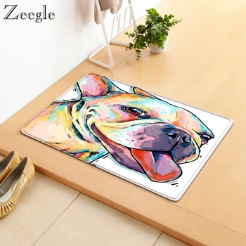 

Zeegle Doormat Living Room Carpet Non Slip Hallway Floor Rug Absorbent Bathroom Shower Mat Carpet Washable Flannel Soft Door Mat
