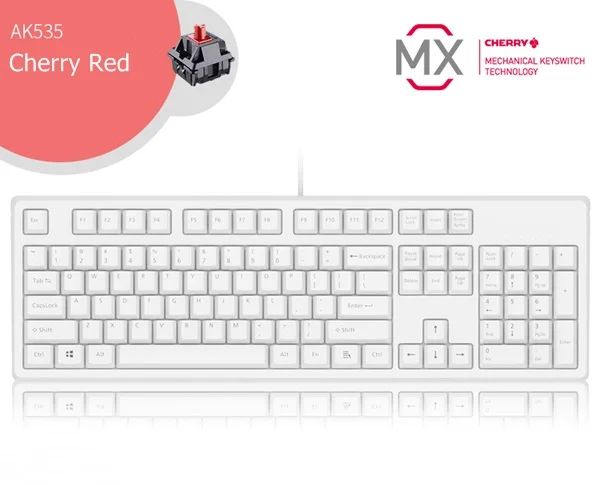 Розовый Ajazz AK535 PBT 104 ключ USB Проводная Механическая клавиатура настольная клавиатура вишня черный синий коричневый красный ось чисто белый светильник - Цвет: Розовый