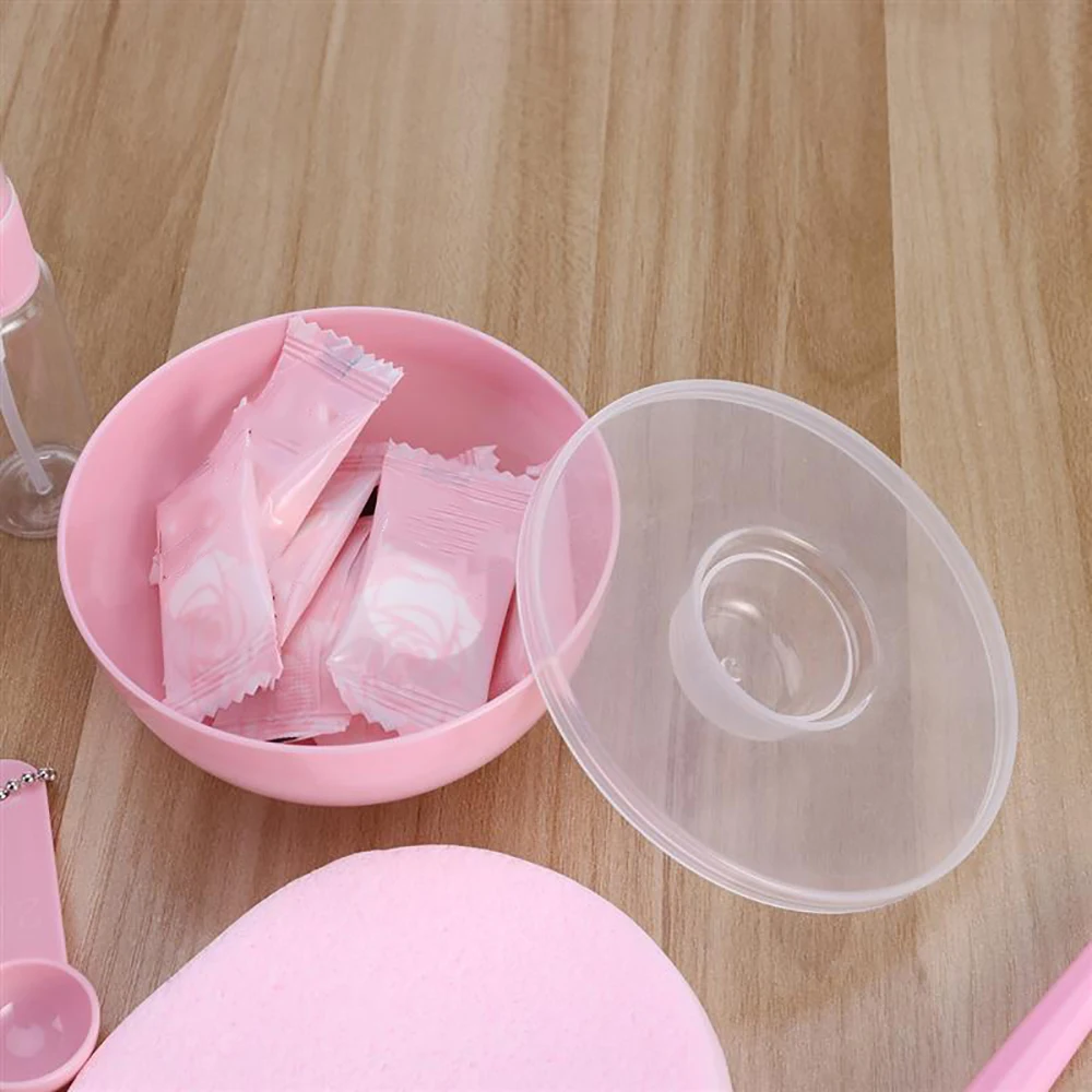 10 Pcs DIY Facial Mask Mixing Tool Set Mask Bowl Spatula Brush Pressure Cleaning Bottle For Skin Care